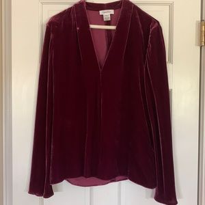Calvin Klein velvet long sleeve top